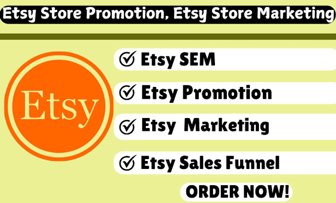 Gig Preview - Do etsy store promotion, etsy store marketing, etsy sales funel