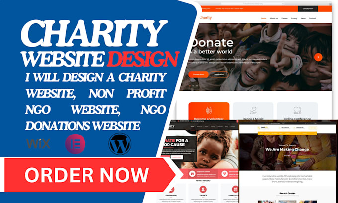 Gig Preview - Design a charity website, non profit ngo website, ngo donations website