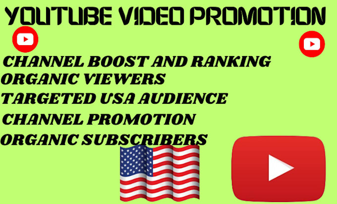 Gig Preview - Do USA youtube video promotion USA channel promotion, USA active audience