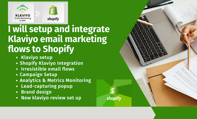 Bestseller - setup and integrate klaviyo email marketing flows to shopify