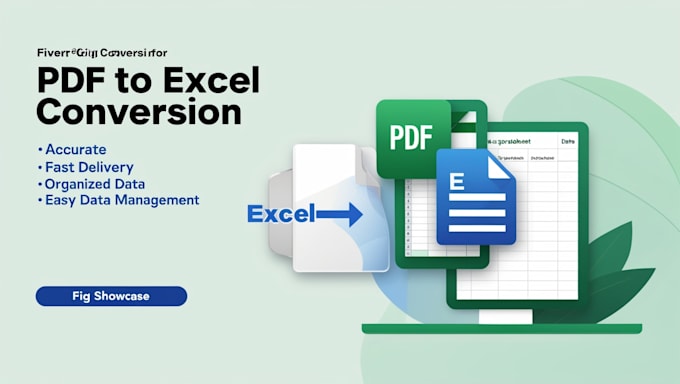 Gig Preview - Accurate PDF to excel conversion for easy data management