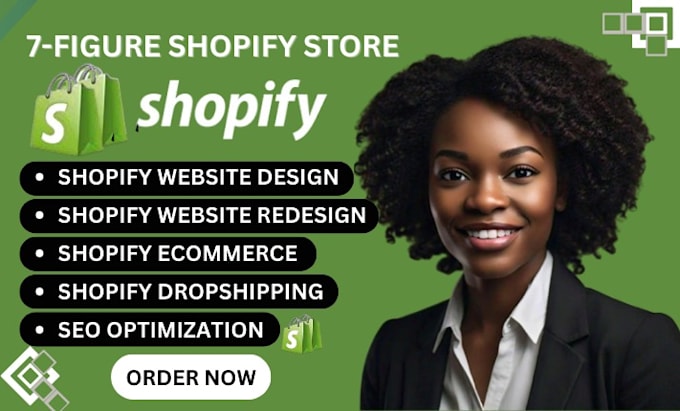 Gig Preview - Shopify website design shopify website redesign shopify dropshipping store