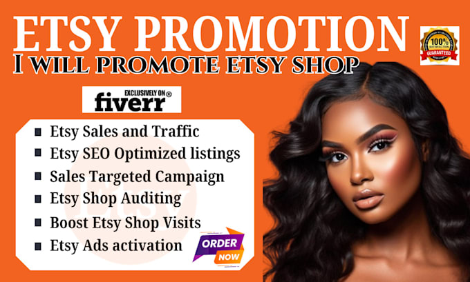 Gig Preview - Do etsy shop promotion boost etsy sales etsy traffic etsy seo listing etsy setup