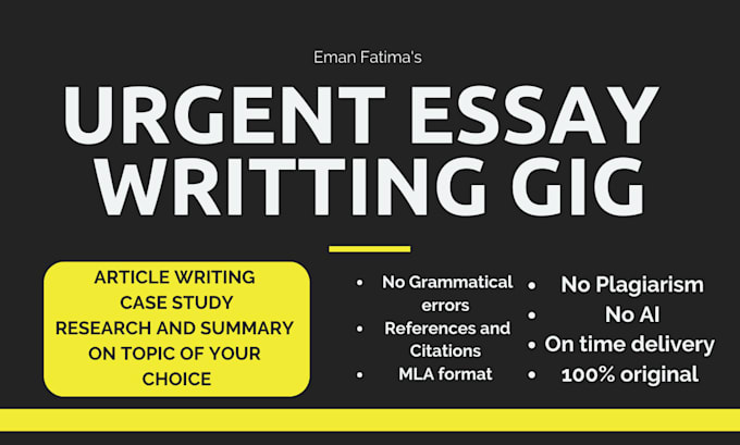 Bestseller - write urgent essay on any topic for you