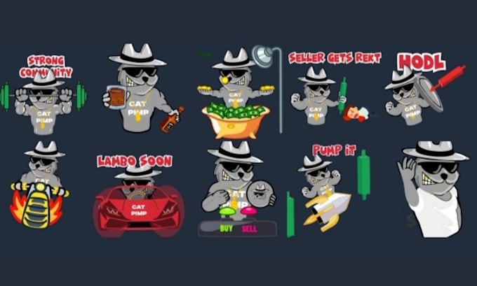 Gig Preview - Draw animated telegram crypto sticker, discord furry sticker, emoticon, gif