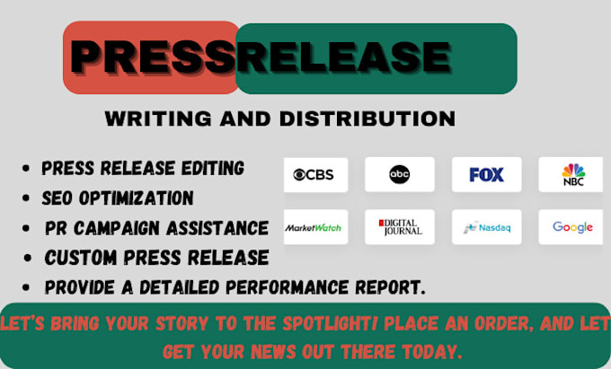 Gig Preview - Do press release writing and distribution on any topic