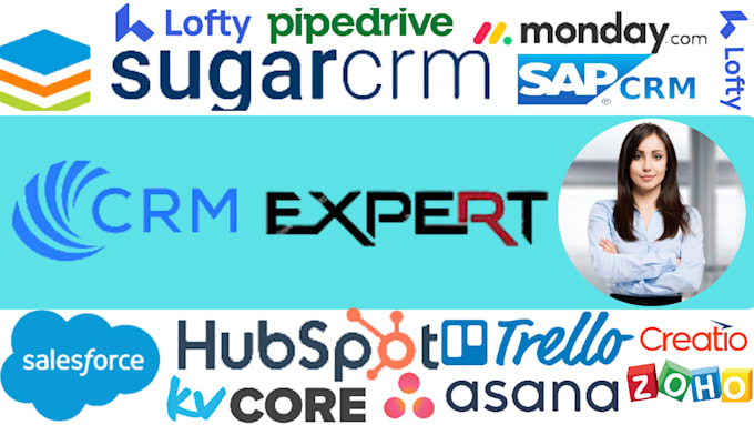 Gig Preview - Do hubspot crm,sugarcrm,zoho crm,salesforce,monday crm,pipedrive,asana