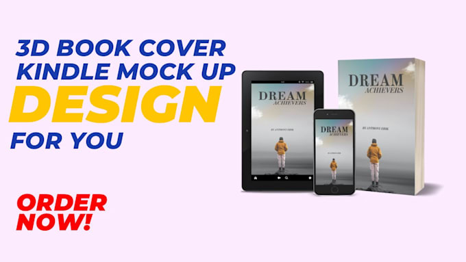 Bestseller - do a realistic 3d book cover kindle mock up design for you