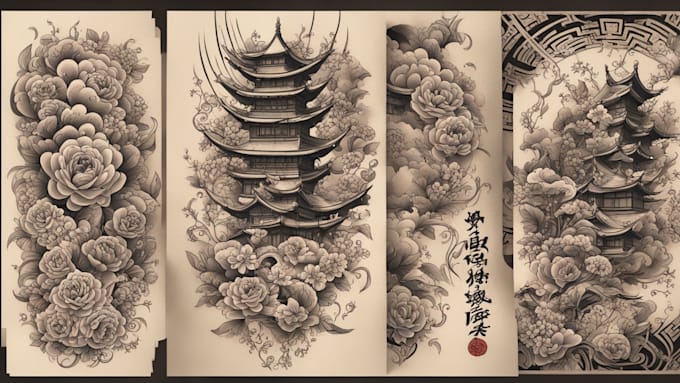 Gig Preview - Do awesome tattoo design in traditional japanese style