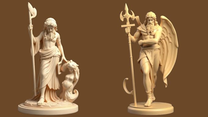 Gig Preview - Sculpt 3d sculpture 3d figurine, 3d statue, 3d rendering stl file ready to print