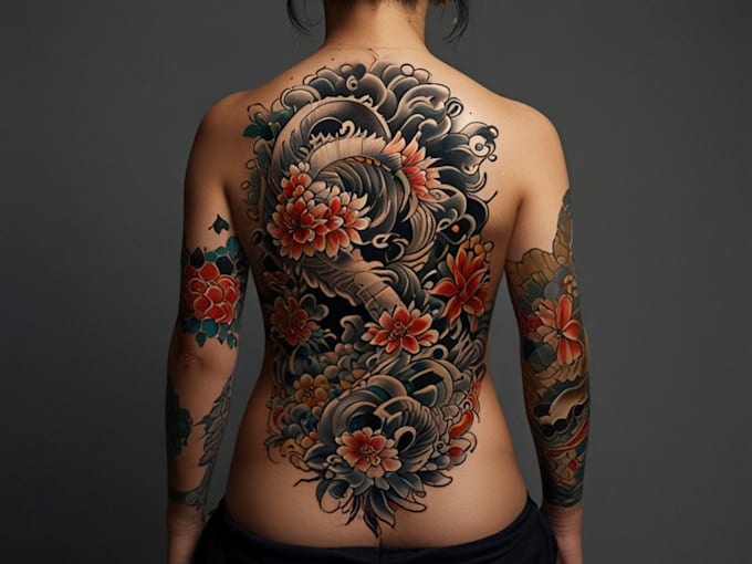 Gig Preview - Custom drawing your traditional japanese tattoo design