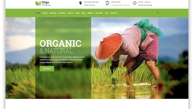 Gig Preview - Design a responsive farm website, farming website