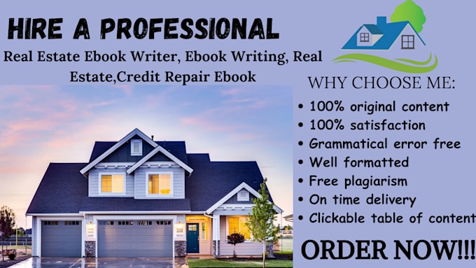 Gig Preview - Ghostwrite real estate ebook, ebook writing, real estate