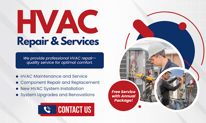 Gig Preview - Design hvac, roof construction, handyman, junk removal website