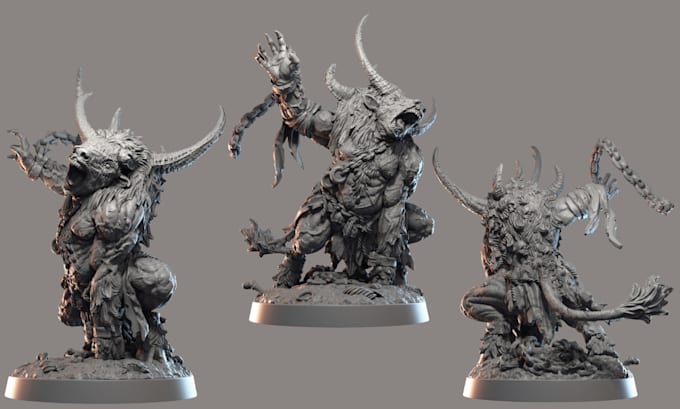 Gig Preview - Sculpt 3d miniature, 3d model, dnd fantasy character, 3mf for 3d printing