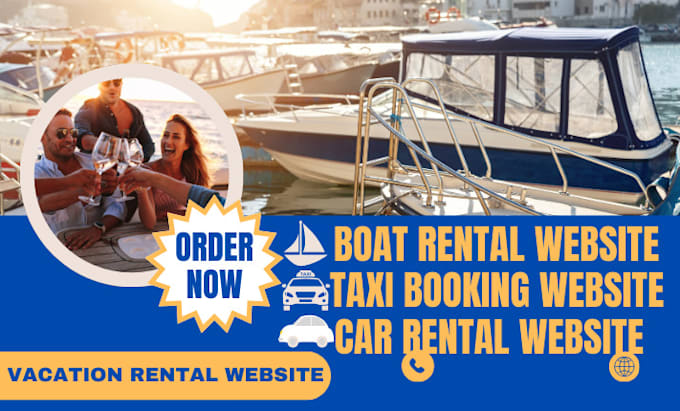 Gig Preview - Boat rental website taxi booking website aviation website and promotion