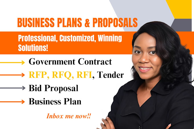 Gig Preview - Write business plan, write your rfp, rfi, rfq, bid proposal, government contract