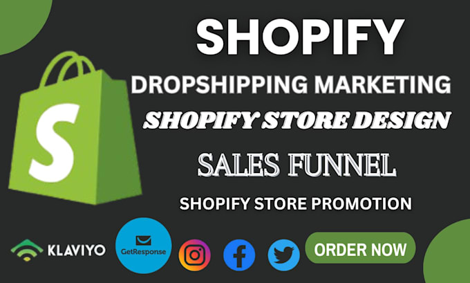 Gig Preview - Create a shopify website, promote shopify dropshipping store, and redesign