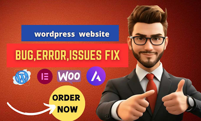 Gig Preview - Fix wordpress, elementor bugs, errors, issues, critical errors within 1 hour