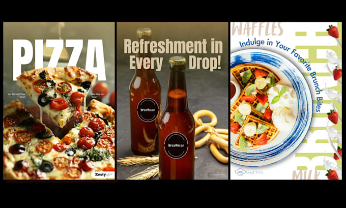 Bestseller - design a restaurant food poster, menu, brochure, and flyer using canva