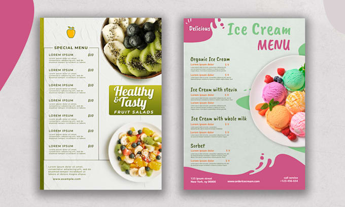 Gig Preview - Design an attractive and professional menu