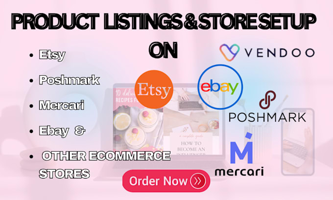 Gig Preview - Do poshmark etsy ebay mercari shopify shops products listings virtual assistant