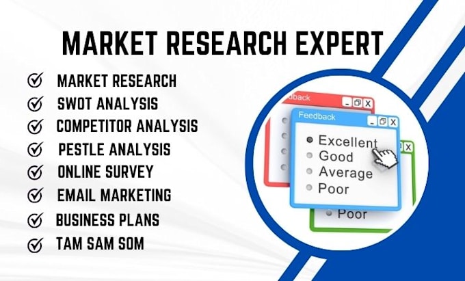 Gig Preview - Market research, sam, tam, tom, business plans, online survey, qualtrics, email