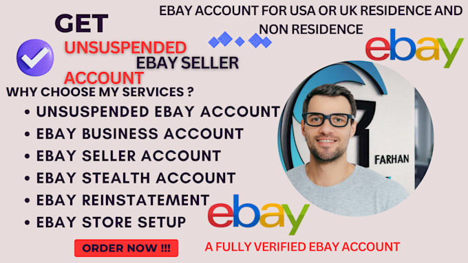 Gig Preview - Do ebay account creation ebay seller account ebay stealth account ebay listing