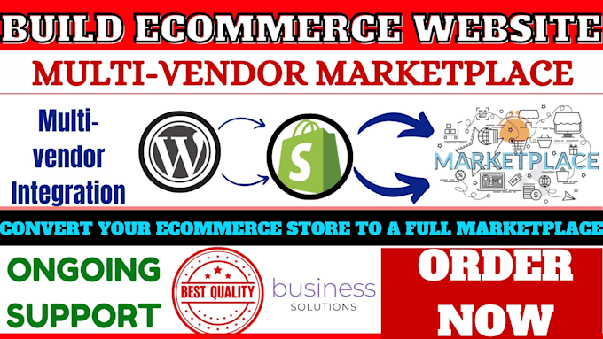 Gig Preview - Build shopify ecommerce website developement store via multi vendor marketplace