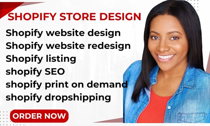 Gig Preview - Design shopify website shopify ecommerce website shopify redesign shopify seo