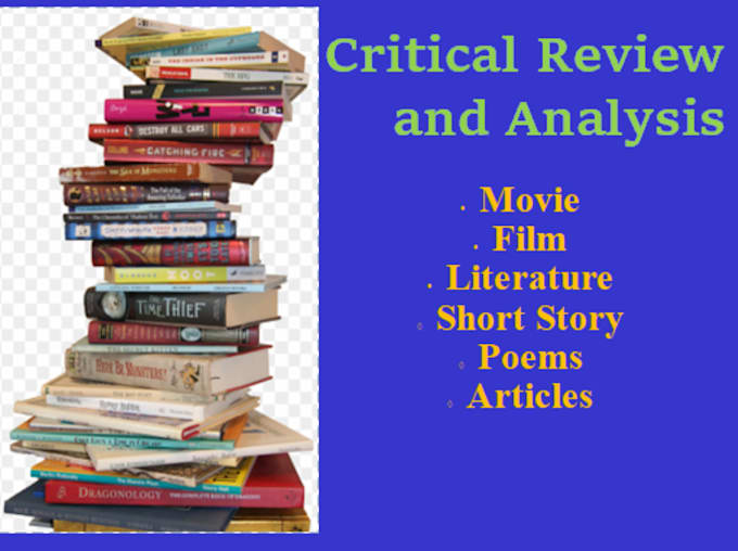 Gig Preview - Do movie, film, literature, short stories, poems review and analysis