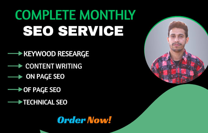 Gig Preview - Do complete monthly SEO service to maximize traffic and visibility