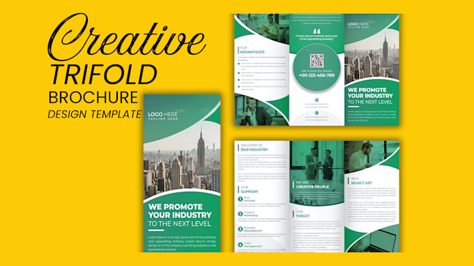 Gig Preview - Design professional clean trifold bifold brochure ebook leaflet design postcard