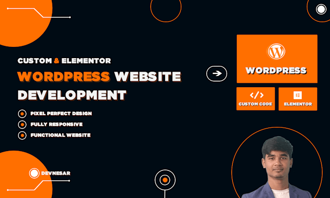 Gig Preview - Create custom wordpress website design and website development