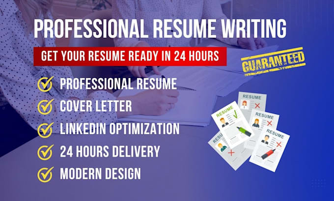 Gig Preview - Write your executive resume, CV, cover letter and linkedin