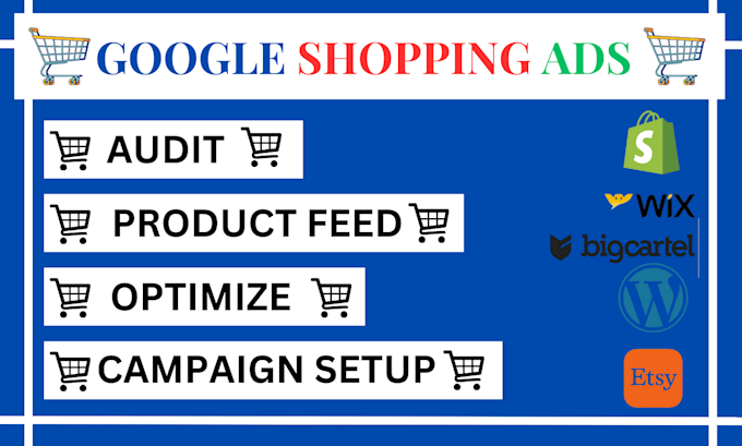 Gig Preview - Setup google merchant center and shopping ads campaign