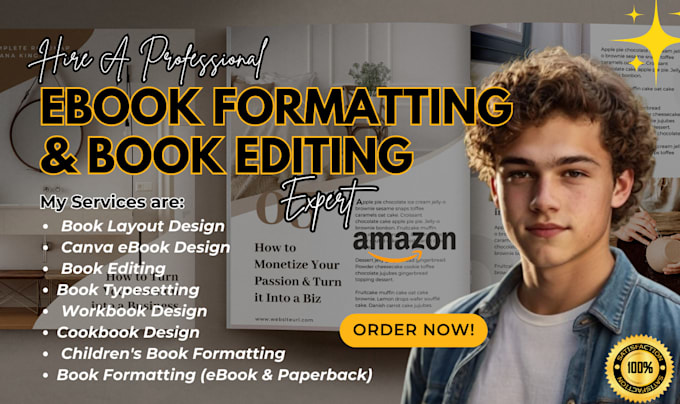 Gig Preview - Do book formatting, book layout design, canva ebook design, book editing