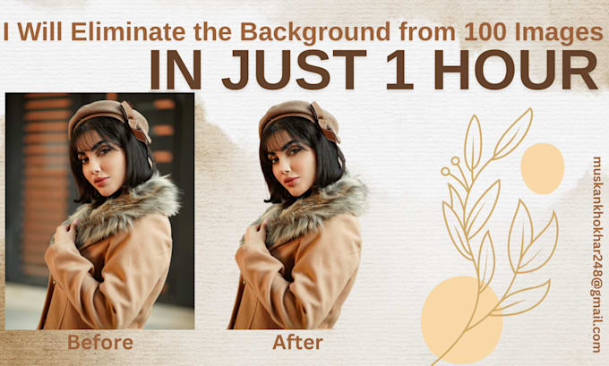 Gig Preview - Eliminate the background from 100 images in just 1 hour