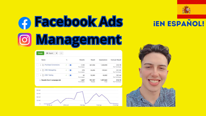 Gig Preview - Create high impact facebook and instagram ads in spanish for your business