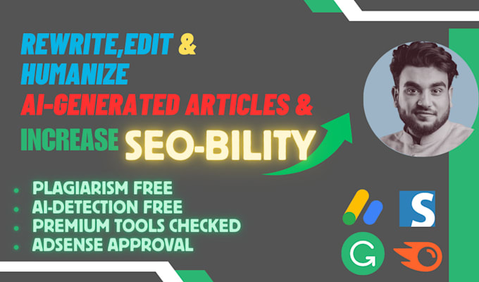 Gig Preview - Humanize ai written blogs and rewrite it SEO friendly