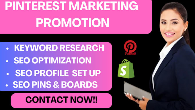 Gig Preview - Do shopify marketing pinterest promotion shopify sales marketing