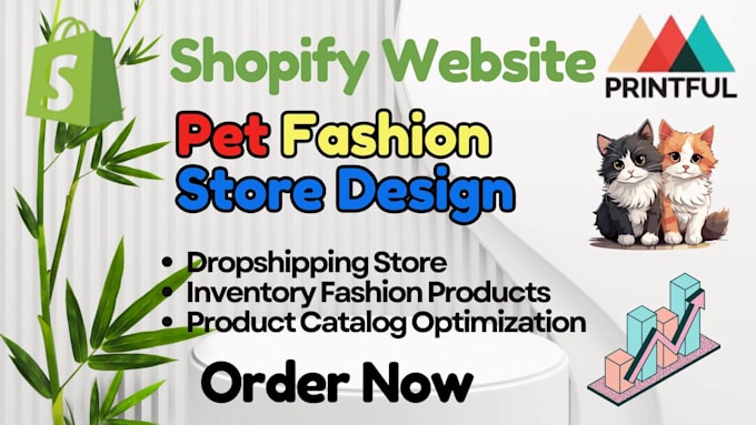 Gig Preview - Do a pet website design shopify dropshipping store pet bag fashion store shopify