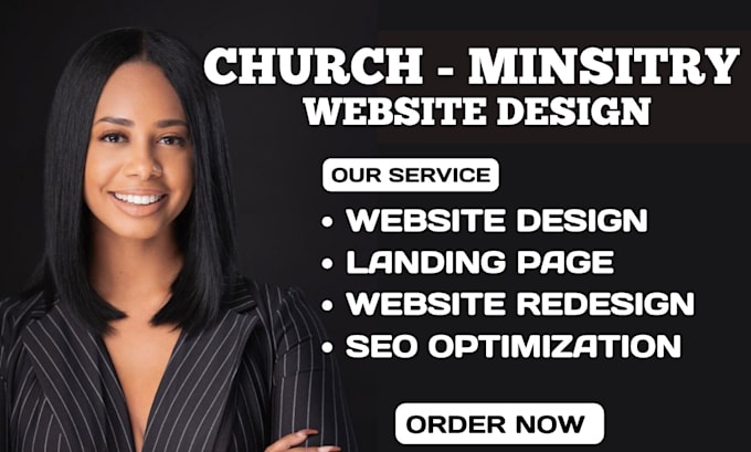 Bestseller - design an attractive ministry website, church website, non profit