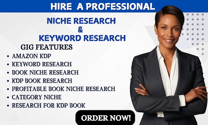 Gig Preview - Do amazon kdp keyword research profitable book niche research amazon kdp ads