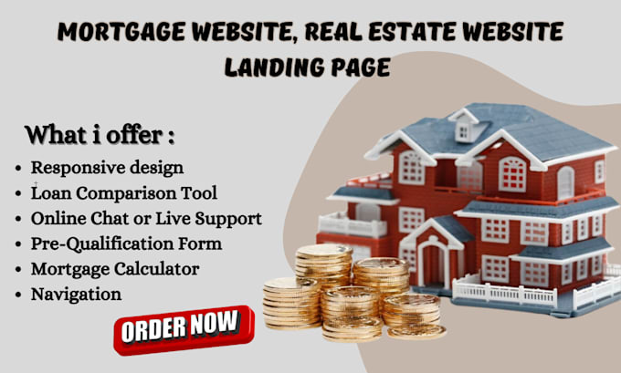 Gig Preview - Do mortgage, student loan, real estate, construction, home remodeling website