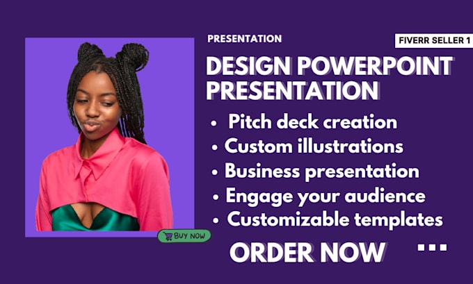 Gig Preview - Design a sleek professional modern powerpoint presentation, canva and pitch deck