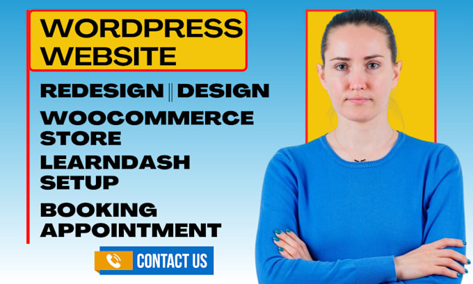 Gig Preview - Redesign wordpress learndash lms website bookly pro amelia woocommerce printify