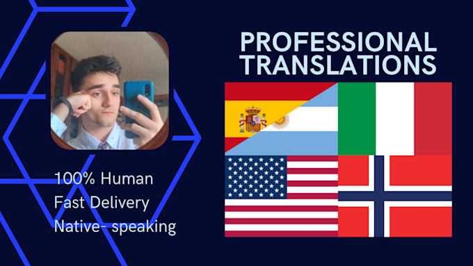 Bestseller - translate among english spanish italian and norwegian