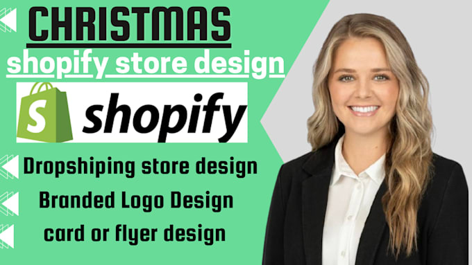 Gig Preview - Design christmas card flyer invitation christmas shopify store design dropship