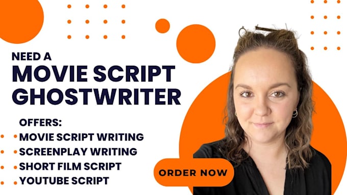 Gig Preview - Do your movie script writing, social media video script writing and copy writing